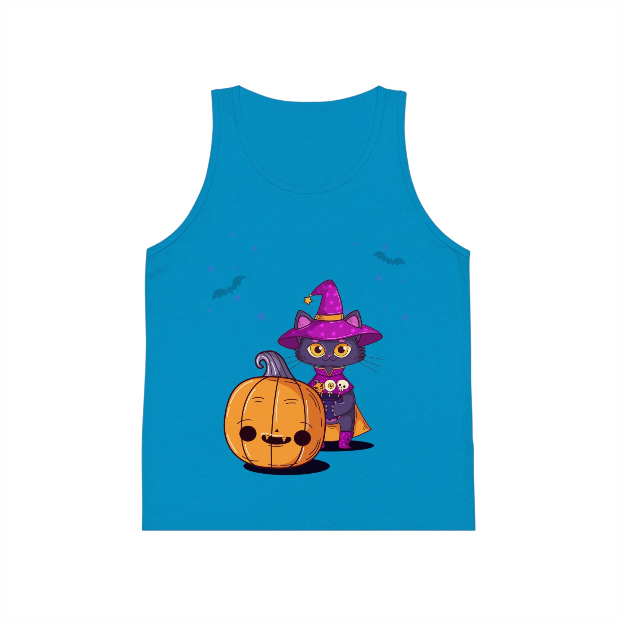 Happy Halloween with Witch Cats | Kid's Jersey Tank Top